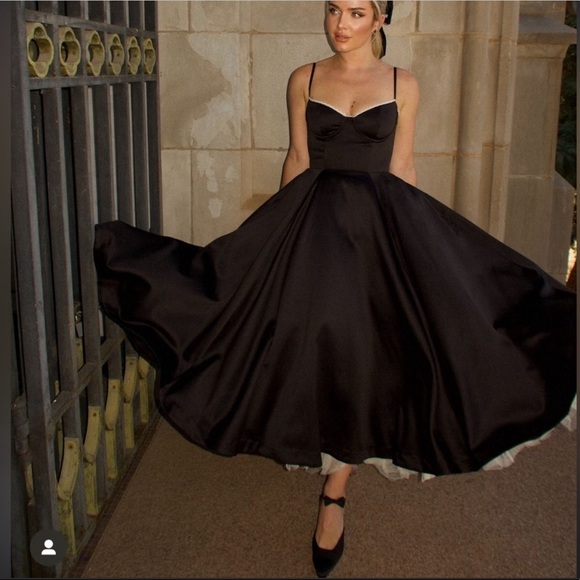 HOUSE OF CB MADEMOISELLE BLACK TULLE DRESS MEDIUM - Picture 1 of 14